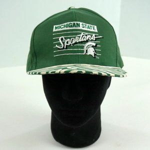 Vintage Michigan State Spartans Front Row OSFM Adjustable Rope Snapback Hat Cap